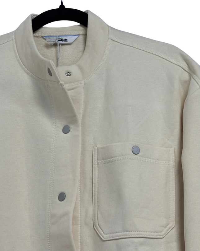 Tchibo Essentials Cream Mock Neck Snap-Front Jacket W/Tags