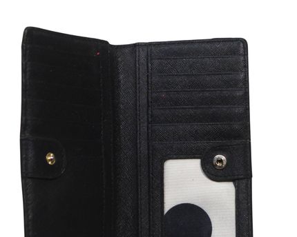 Kate Spade Black Saffiano Leather Clutch Wallet