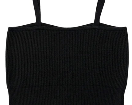Primark Black Ribbed Knit Crop Top