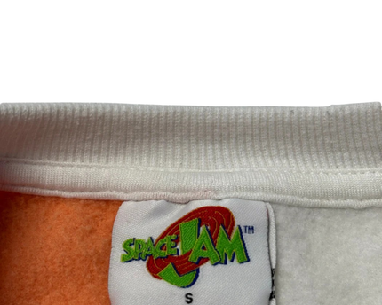 Space Jam Orange and White Bugs Bunny Split Graphic Sweatshirt