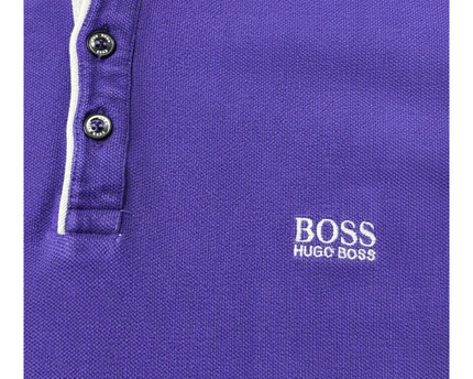 Hugo Boss Purple Long Staple Cotton Polo Shirt