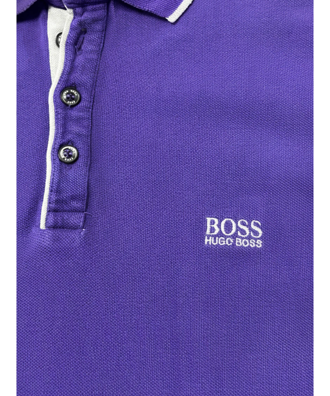 Hugo Boss Purple Long Staple Cotton Polo Shirt