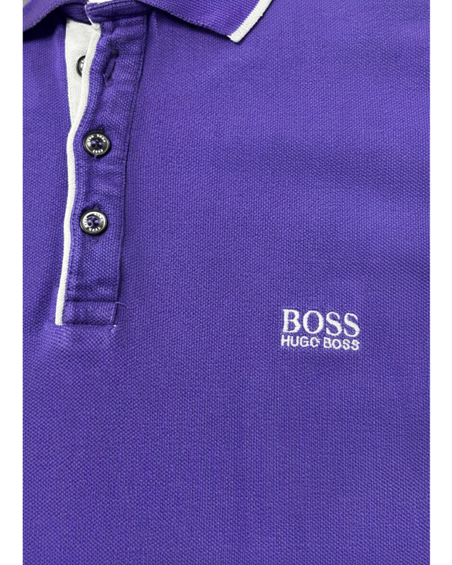 Hugo Boss Purple Long Staple Cotton Polo Shirt