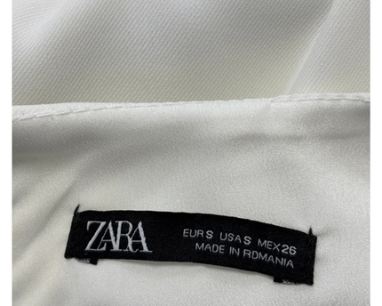 Zara White Sleeveless Shift Mini Dress
