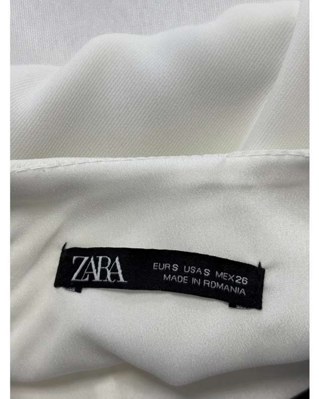 Zara White Sleeveless Shift Mini Dress