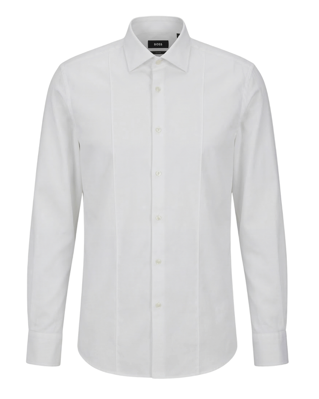 Hugo Boss White Slim Fit Stretch Dress Shirt
