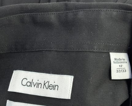 Calvin Klein Black Long Sleeve Performance Non-Iron Dress Shirt