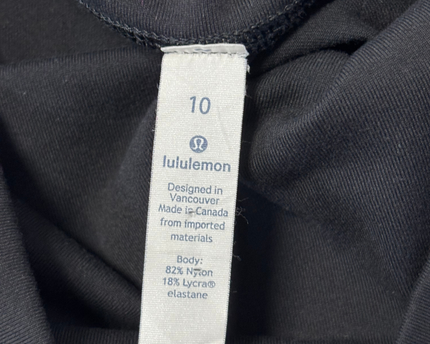 Lululemon Black High-Rise Cropped Athletic Leggings