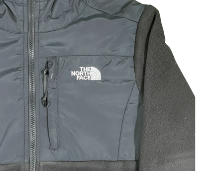 The North Face Black Polartec Hybrid Hooded Fleece Jacket