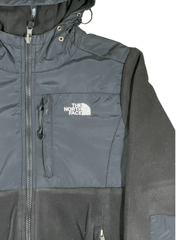 The North Face Black Polartec Hybrid Hooded Fleece Jacket