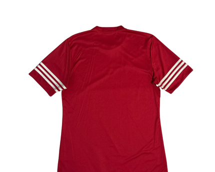 Adidas Red Three Stripes Sports T-Shirt