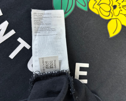 Adidas Black Adventure Floral Graphic Tee