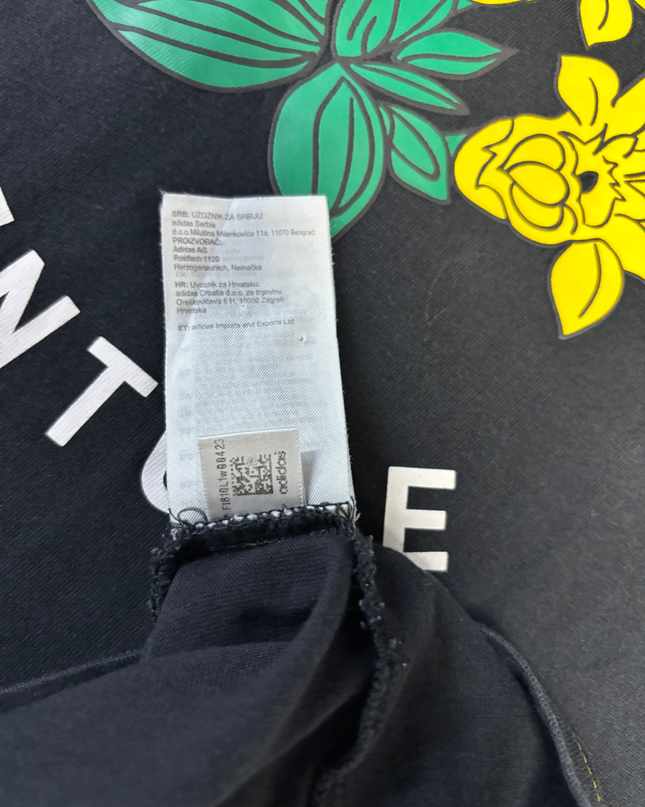 Adidas Black Adventure Floral Graphic Tee
