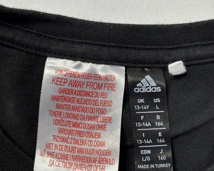Adidas Black Deconstructed Graphic Logo Tee
