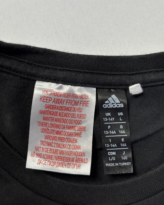 Adidas Black Deconstructed Graphic Logo Tee