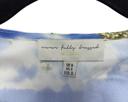 Never Fully Dressed Blue/White Cloud and Star Print Maxi Dress