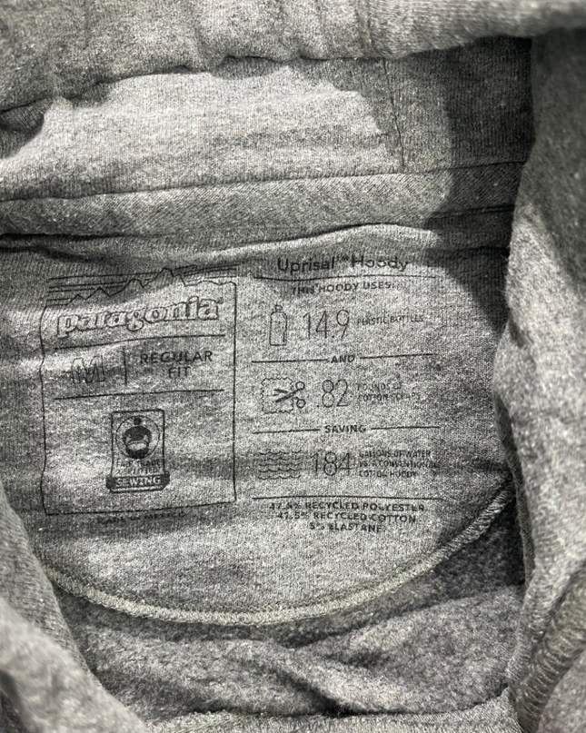 Patagonia Grey Uprisal Graphic Logo Hoodie