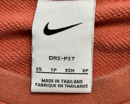 Nike Orange Just Do It Cropped Sweatshirt