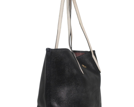 Coach Black Pebbled Leather Tote Bag