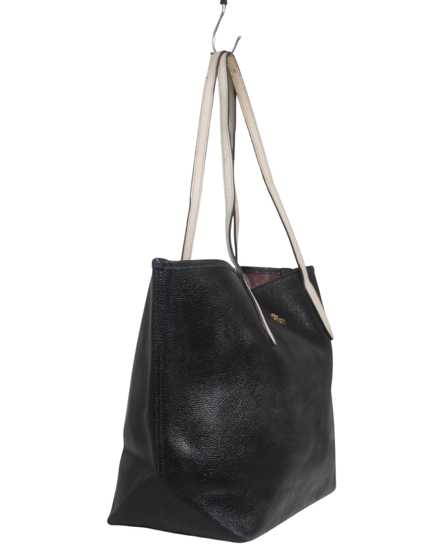 Coach Black Pebbled Leather Tote Bag