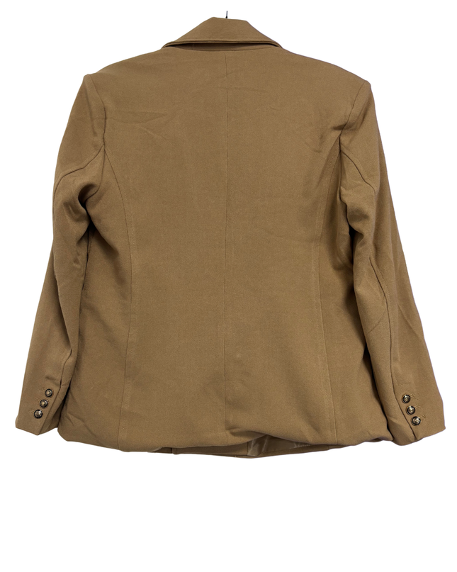 Splash Tan Double-Breasted Blazer Jacket | With Tag