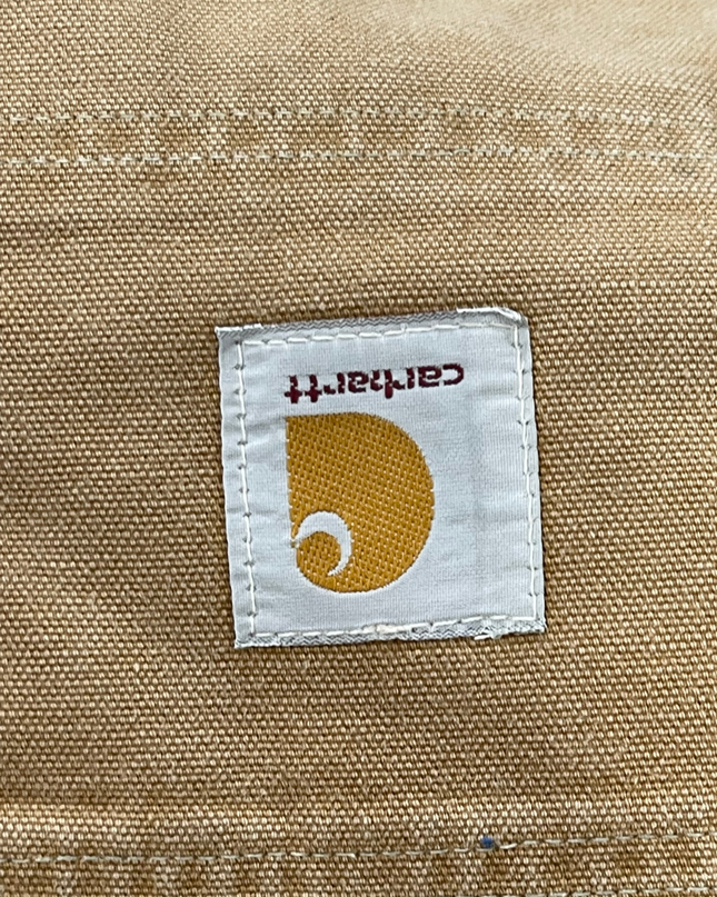 Carhartt Tan Heavyweight Canvas Flannel-Lined Utility Work Pants