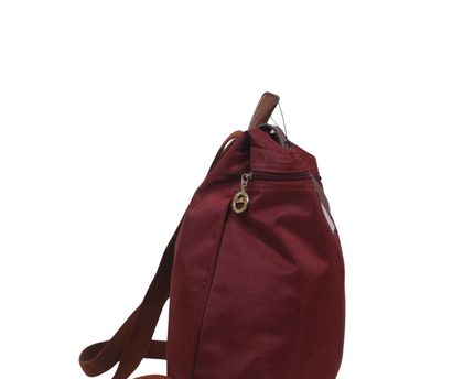 Longchamp Maroon Le Pliage Nylon Backpack