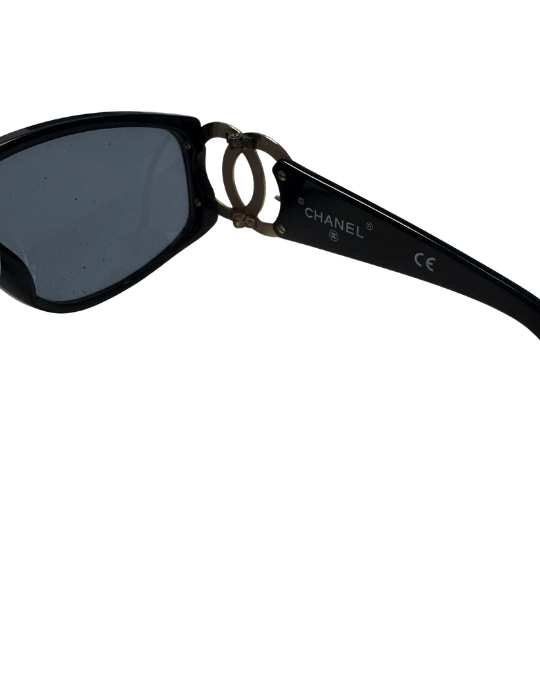 Chanel Black CC Logo Square Sunglasses