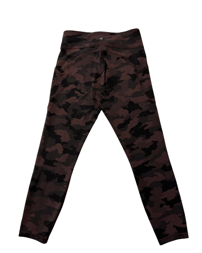 Lululemon Brown Camouflage Fast and Free High-Rise Leggings