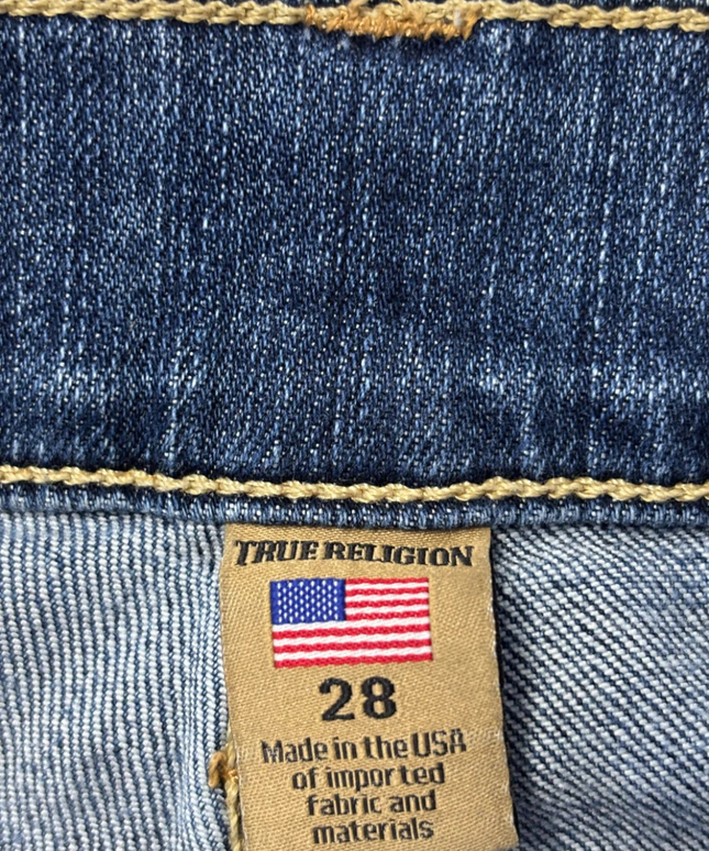 True Religion Blue Ricky Relaxed Straight Leg Jeans