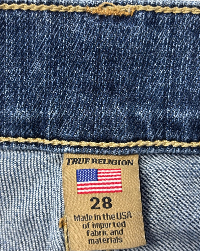 True Religion Blue Ricky Relaxed Straight Leg Jeans