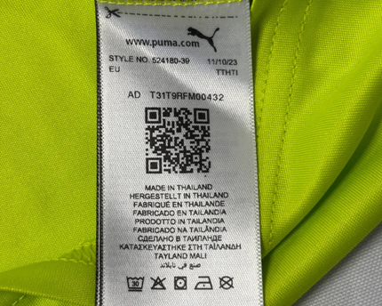 Puma Lime Green Essentials Taped Sports T-Shirt W/TAG
