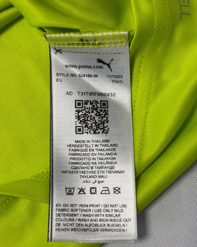Puma Lime Green Essentials Taped Sports T-Shirt W/TAG