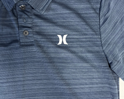 Hurley Navy Blue Textured Performance Polo Shirt