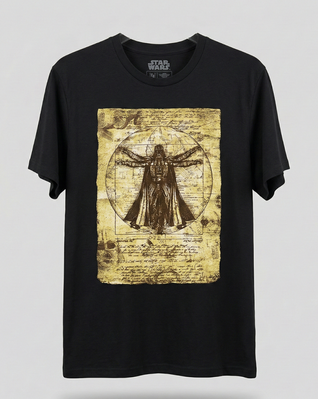 Star Wars Black Vitruvian Darth Vader Graphic Tee
