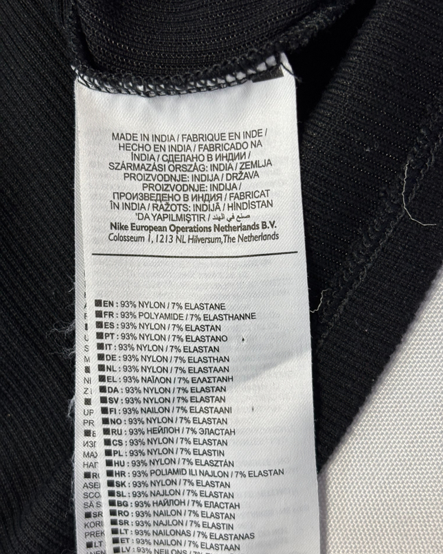 Nike Black Ribbed Mock Neck Cropped Tank Top