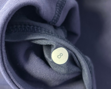 Lululemon Dark Purple Crop Leggings with Side Mesh Detail