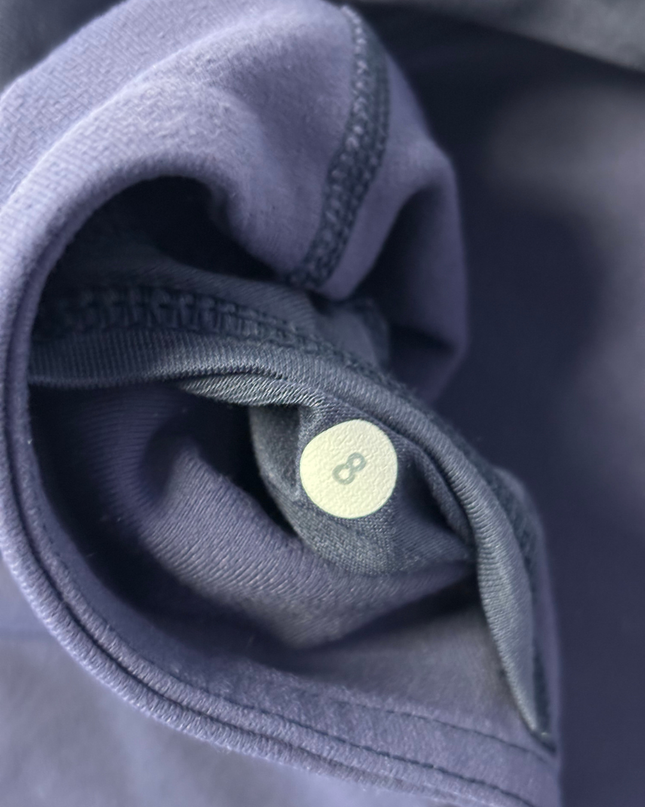 Lululemon Dark Purple Crop Leggings with Side Mesh Detail
