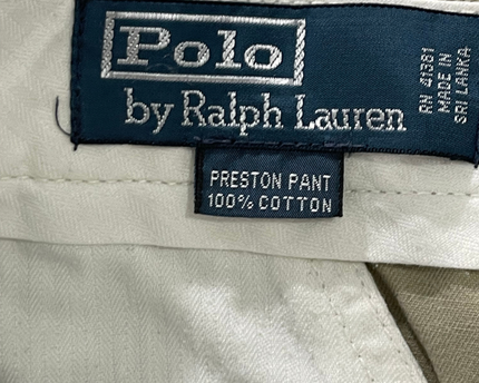 Polo Ralph Lauren Beige Preston Cotton Pants
