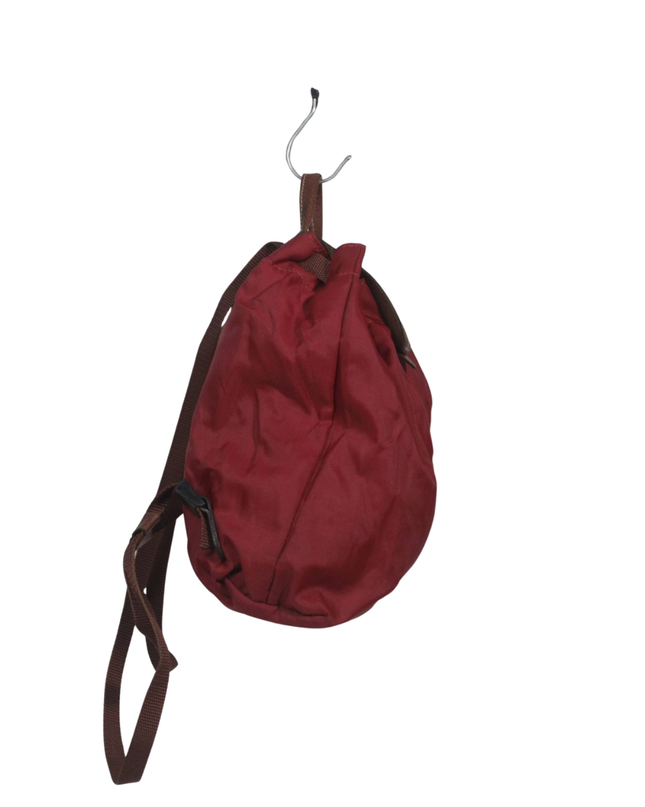Longchamp Red Le Pliage Nylon & Leather Backpack
