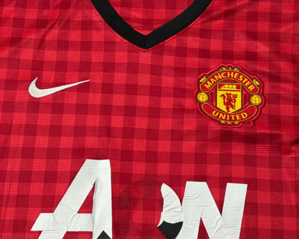 Manchester United 2012-13 Home Nike Red Gingham Jersey