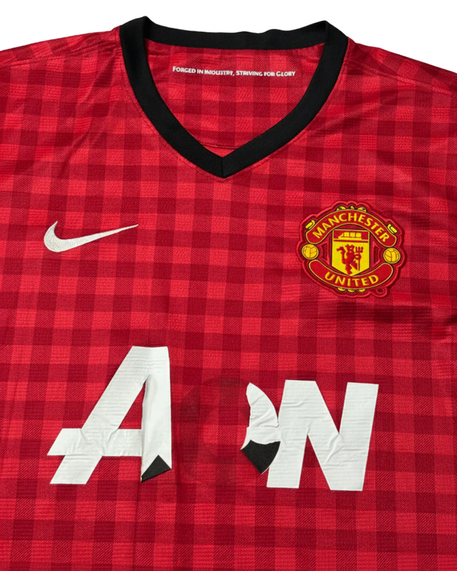 Manchester United 2012-13 Home Nike Red Gingham Jersey