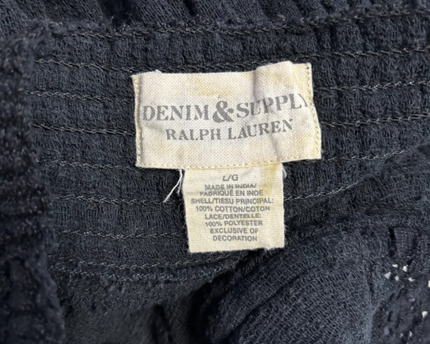Denim & Supply Ralph Lauren Black Crochet Lace Maxi Dress
