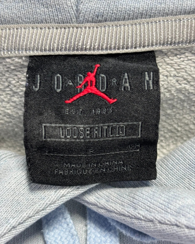 Jordan Light Blue Cropped Flight Hoodie