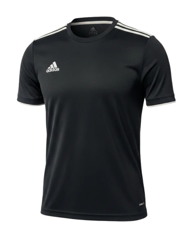 Adidas Black Three Stripes Sports T-Shirt