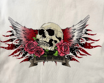 Skull & Rose Graphic Tee Women - XS
