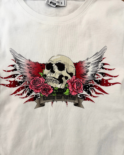 Skull & Rose Graphic Tee Women - XS