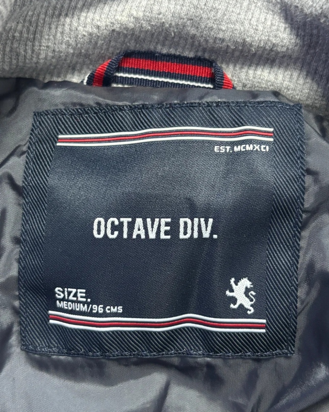 Octave Grey Padded Bomber Jacket with Elbow Patches