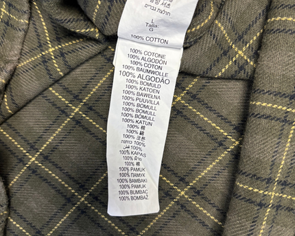 Oakley Olive Green/Yellow Plaid Long Sleeve Button-Down Shirt