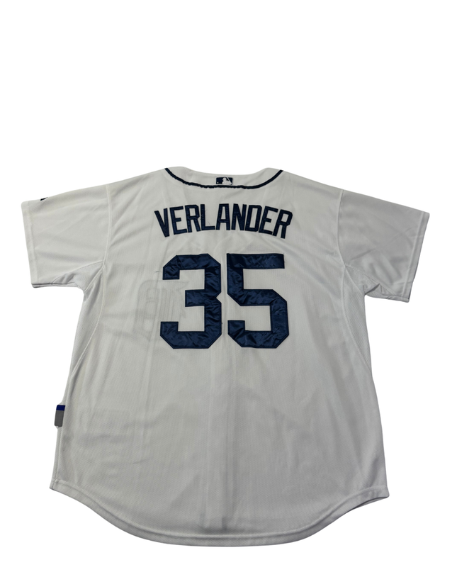 Majestic White Detroit Tigers Verlander Authentic Collection Baseball Jersey